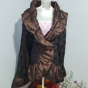 Jerry T W Metallic Brown Jacket Sz. XL NWT